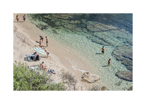 Quadro paisagístico: praia costeira vista aérea