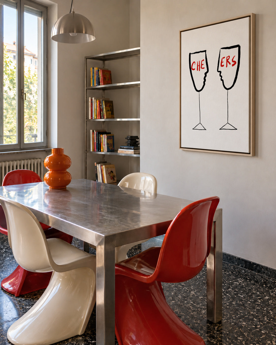 Cheers - Framed canvas in an interior