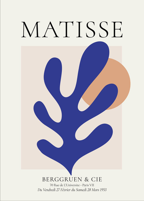 Ilustração Matisse folha azul