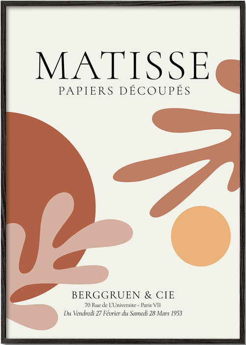 Pôster vintage inspirado nos recortes de Matisse