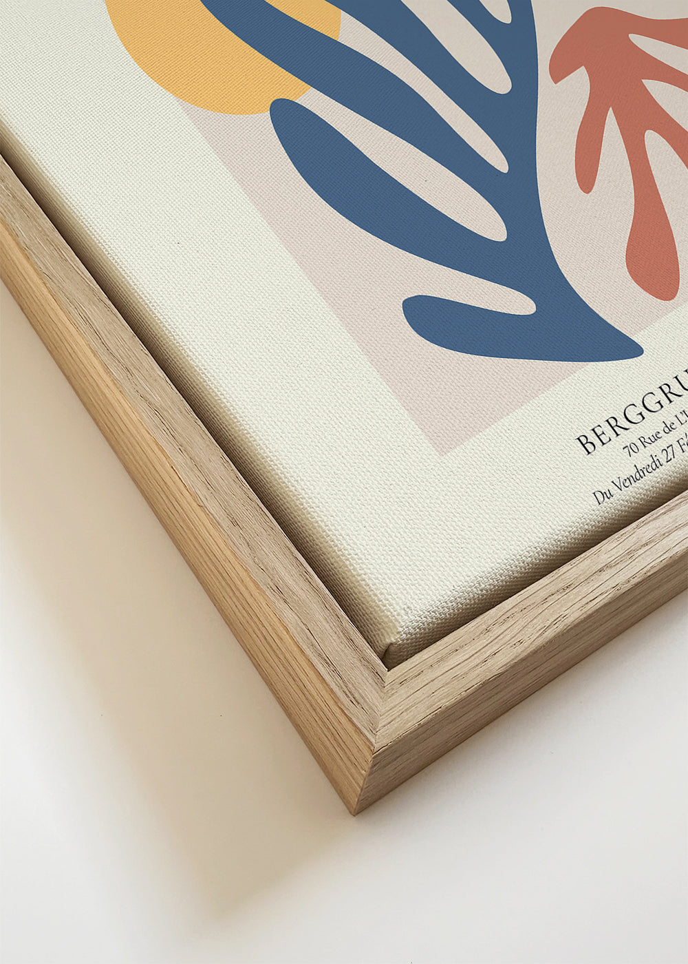 Ilustração Matisse papiers découpés azul e coral