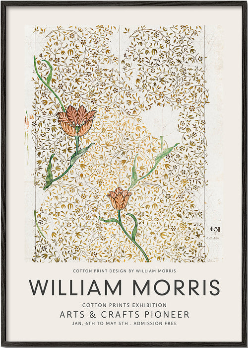 Estampa botânica William Morris padrão floral