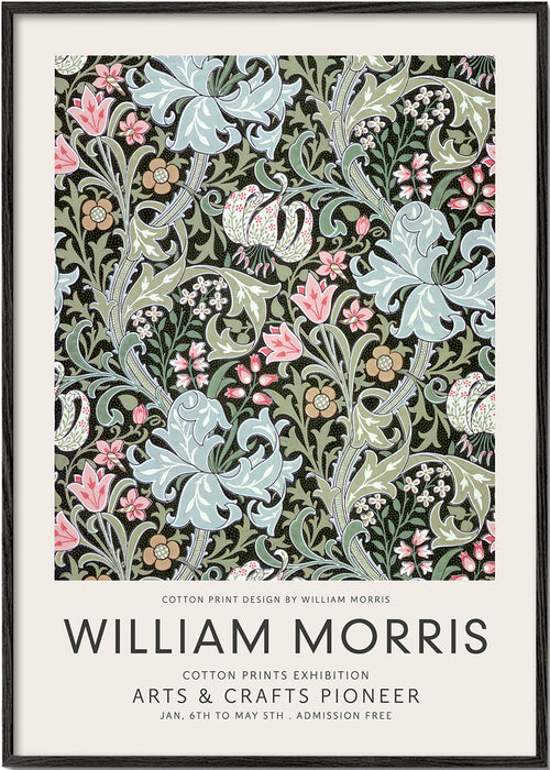 Estampa botânica William Morris padrão floral
