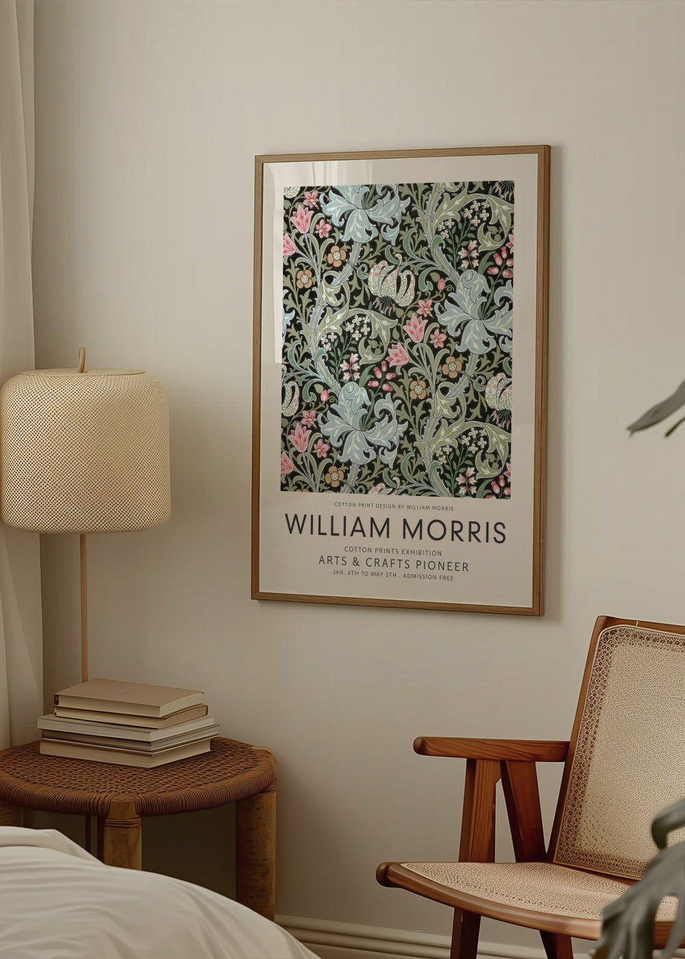 William Morris pattern IX - Framed poster in an interior