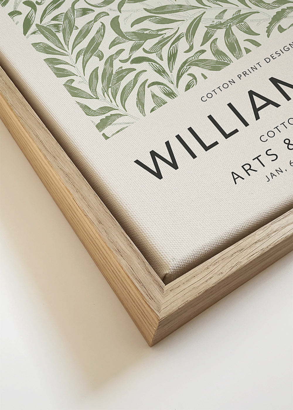 Estampa botânica William Morris padrão de folhas
