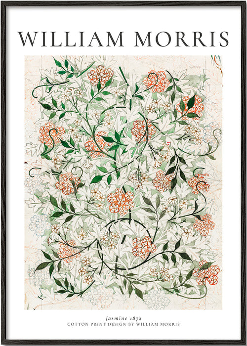 Estampa botânica com jasmim William Morris