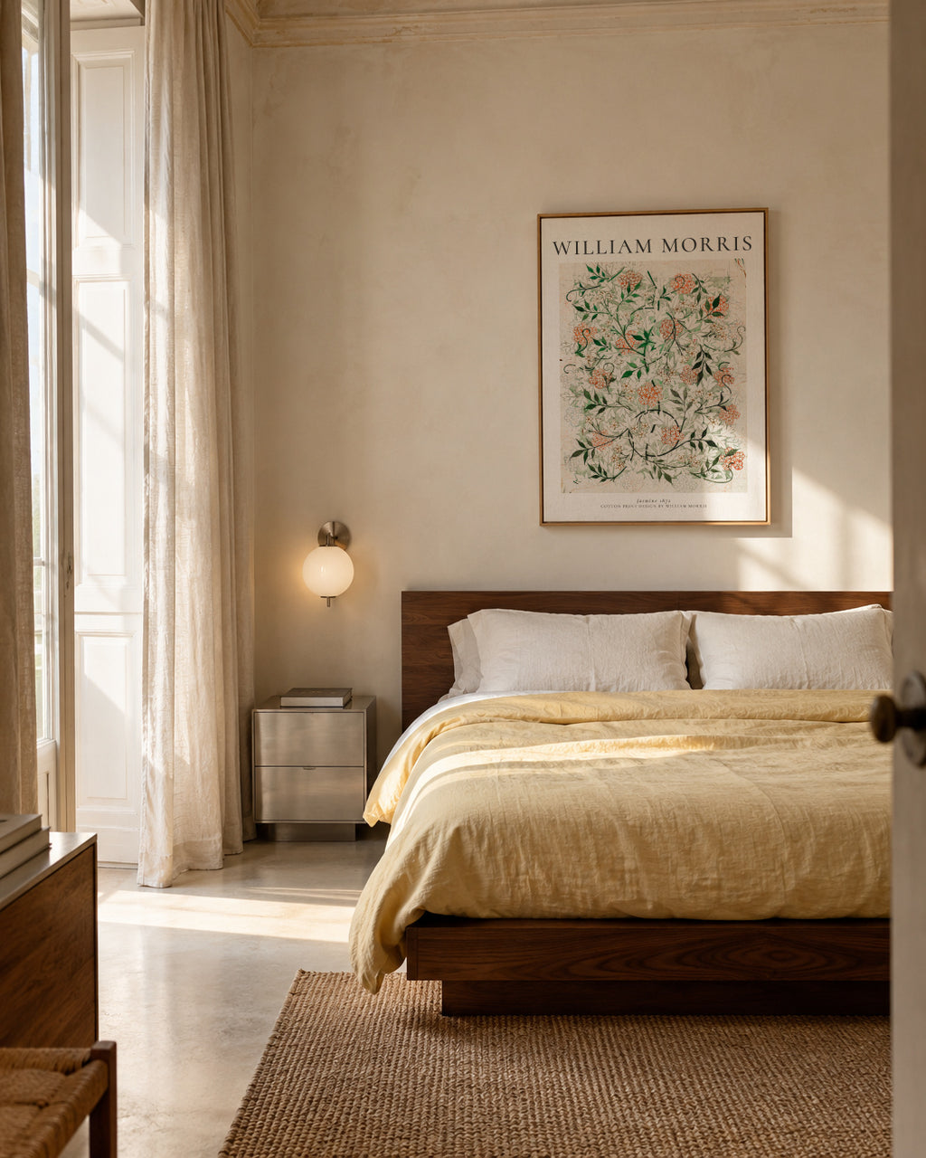 William Morris Jasmine - Framed canvas in an interior