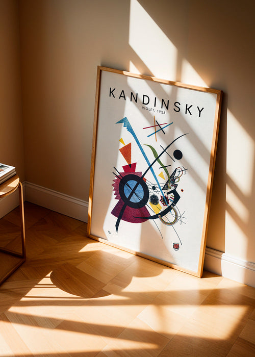 Quadro abstrato Kandinsky 1923 com motivo geométrico