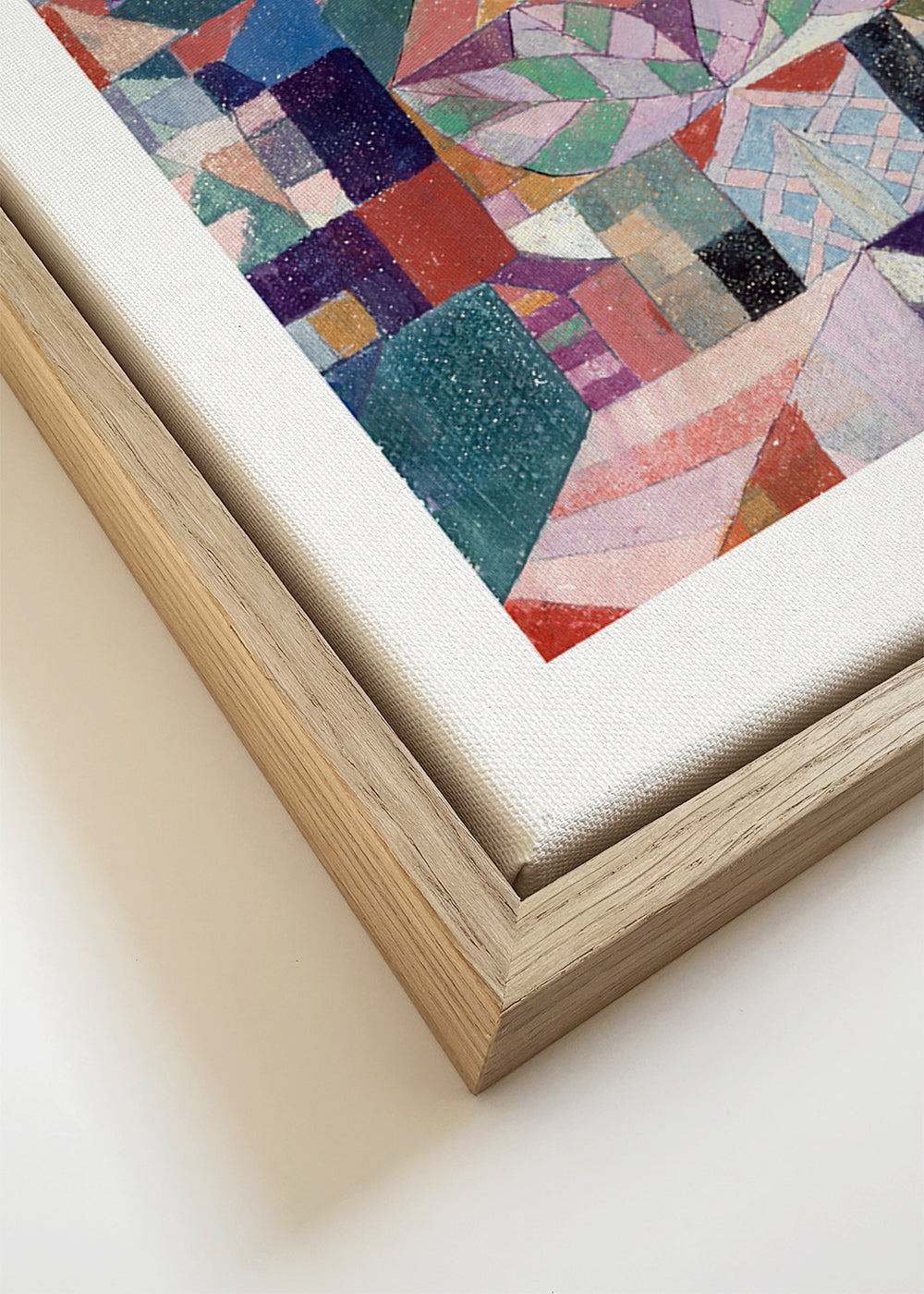 Quadro abstrato de formas geométricas e cor, estudo Klee 1919