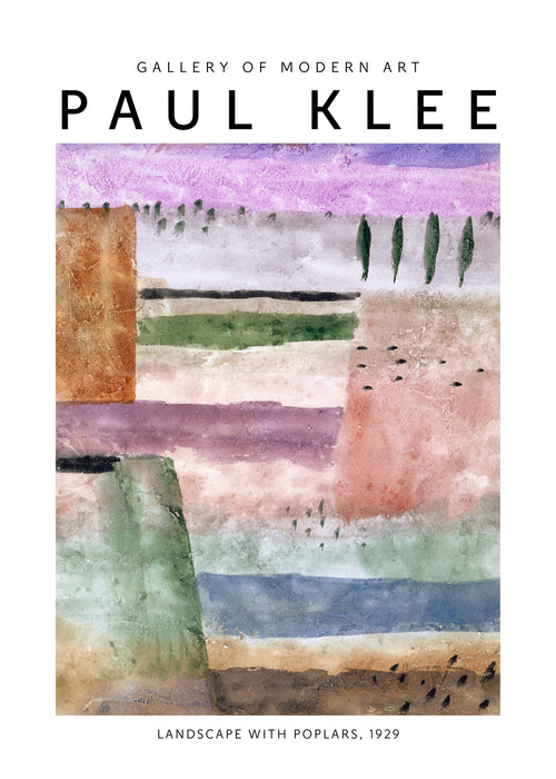 Paul Klee, Landscape with Poplars 1929 - Unframed art print