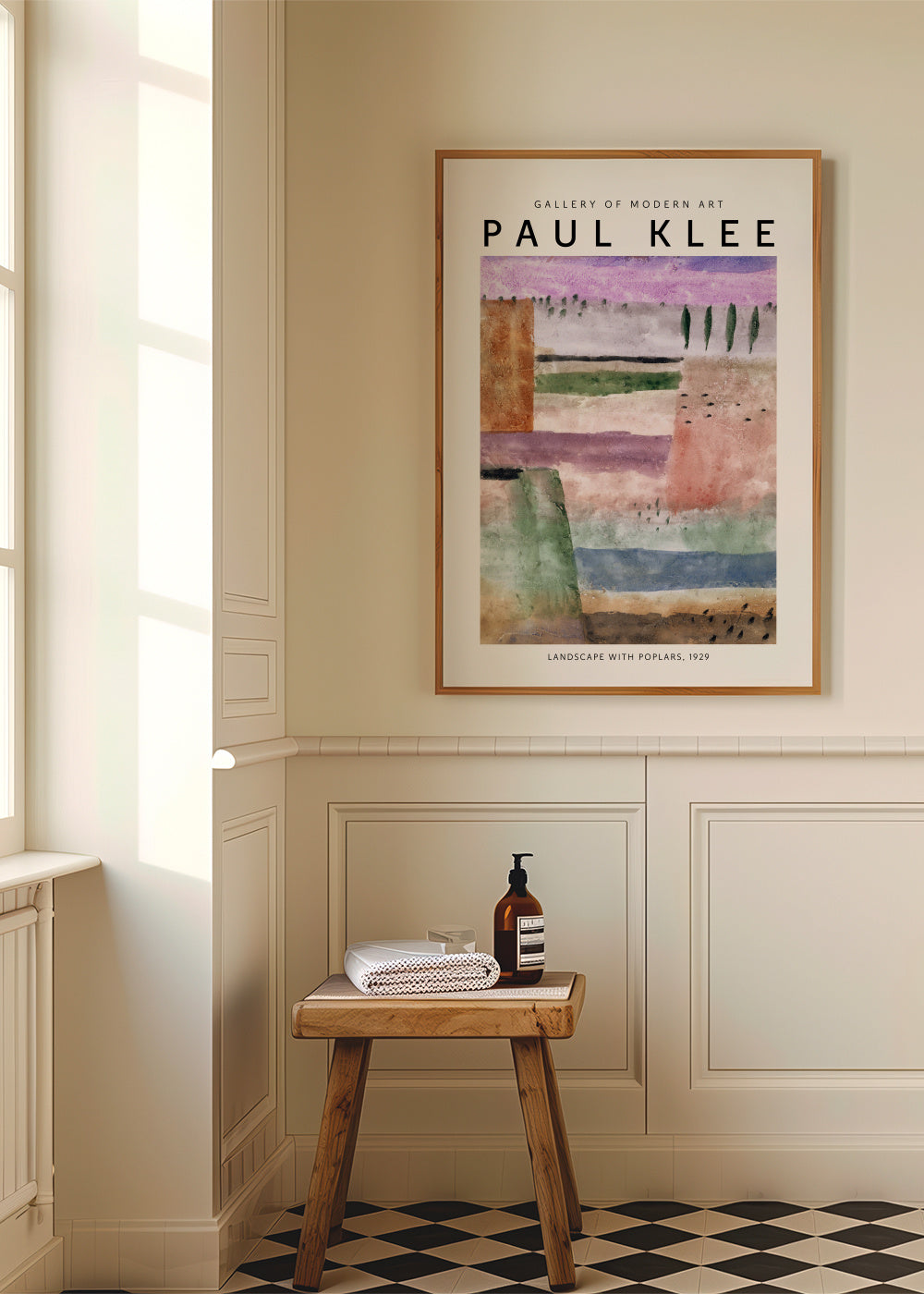 Paul Klee, Landscape with Poplars 1929 - Framed poster in an interior
