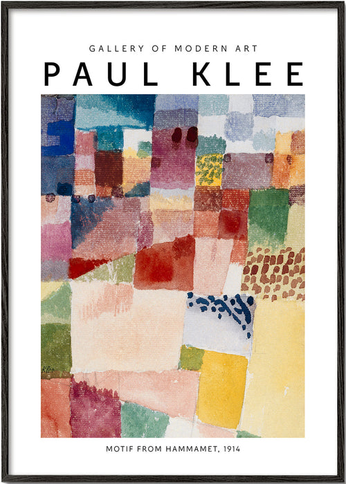 Quadro abstrato em mosaico colorido de Paul Klee