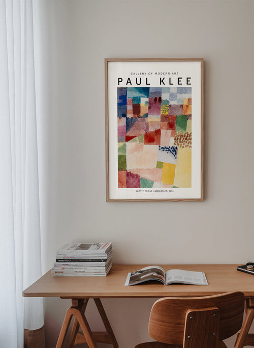 Quadro abstrato em mosaico colorido de Paul Klee