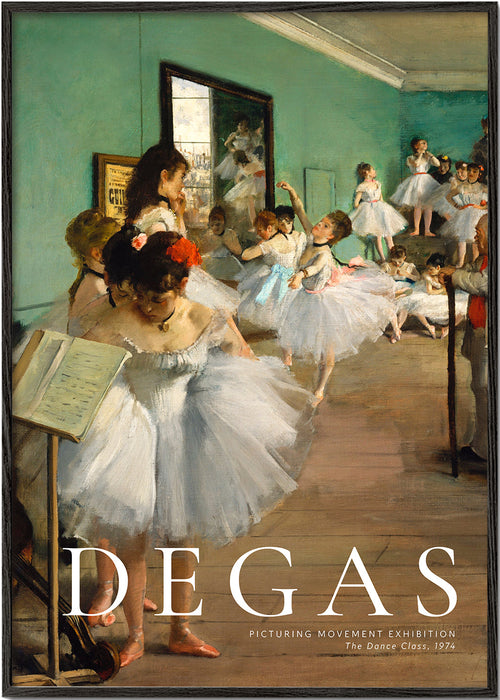 Arte vintage Bailarinas em estúdio verde