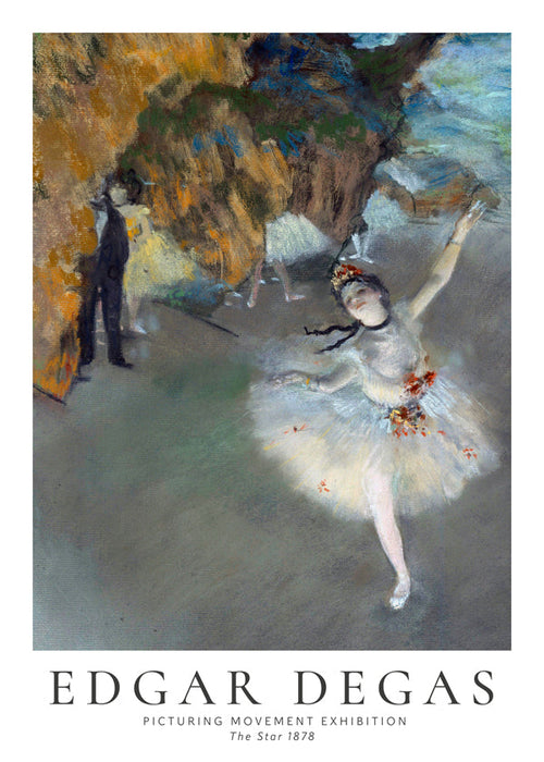 Quadro vintage bailarina em movimento