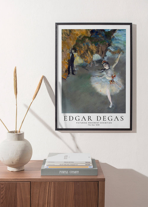 Quadro vintage bailarina em movimento