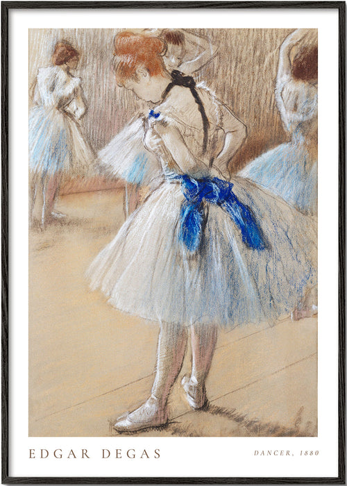 Ilustração de bailarina com laço azul