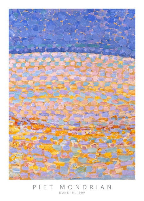 Quadro de paisagem com dunas e mar