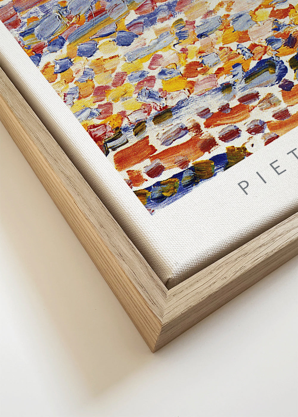 Quadro abstrato Mondrian Dune II pinceladas coloridas