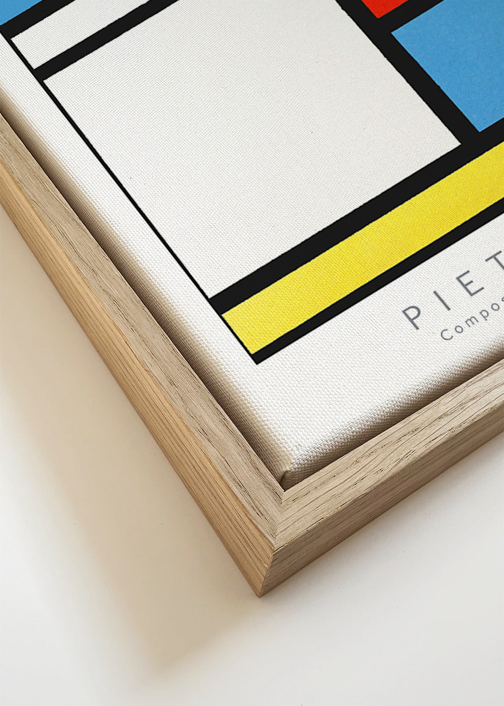 Quadro geométrico Mondrian em cores primárias