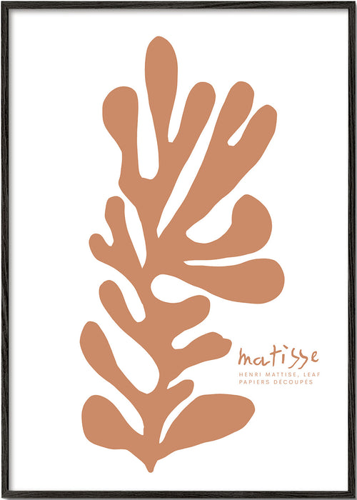 Estampa botânica folha recortada estilo Matisse