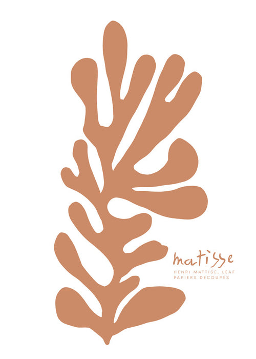 Estampa botânica folha recortada estilo Matisse