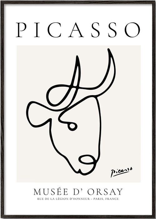 Touro em traço único de Picasso