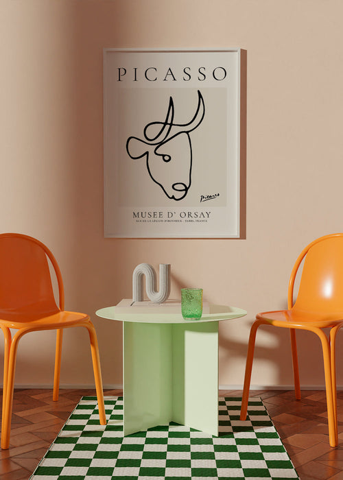Touro em traço único de Picasso