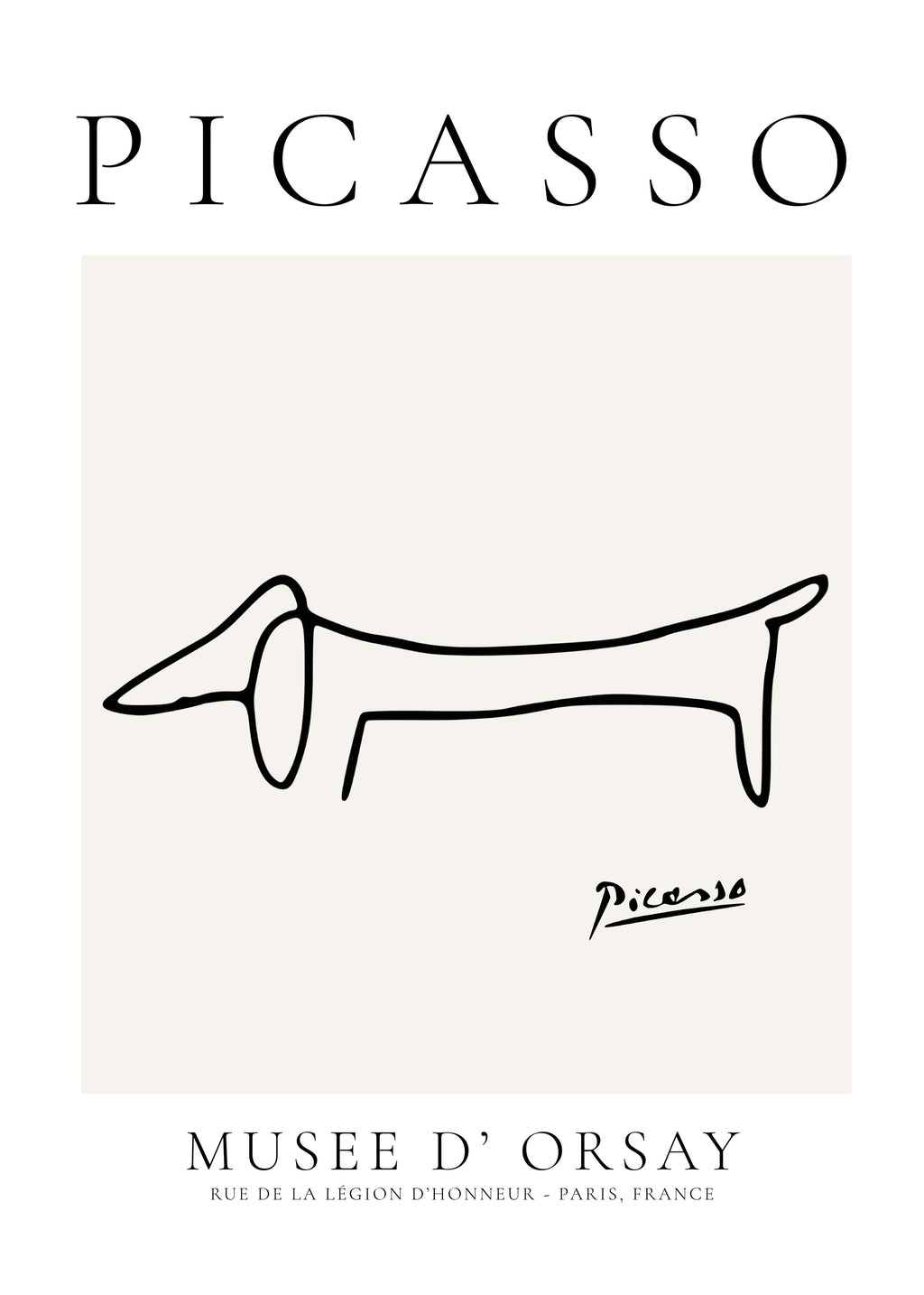 Pablo Picasso Animals Drawing Dog - Unframed art print