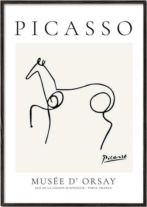 Quadro cavalo desenho linear de Picasso