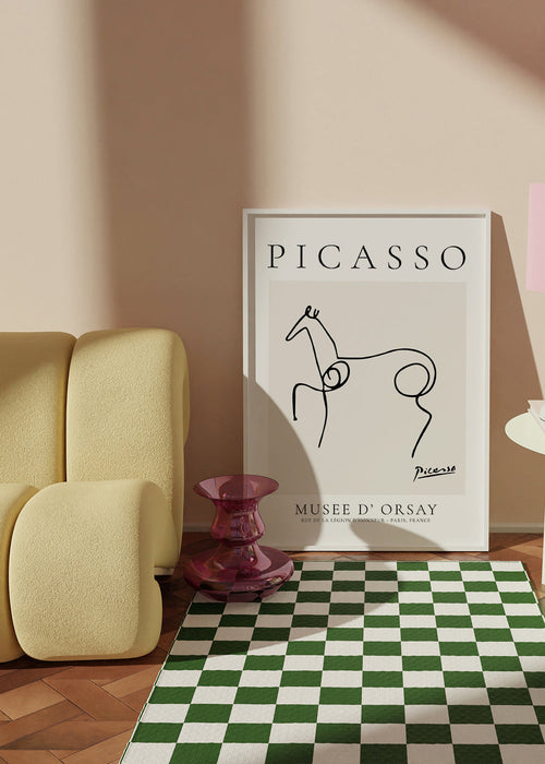 Quadro cavalo desenho linear de Picasso