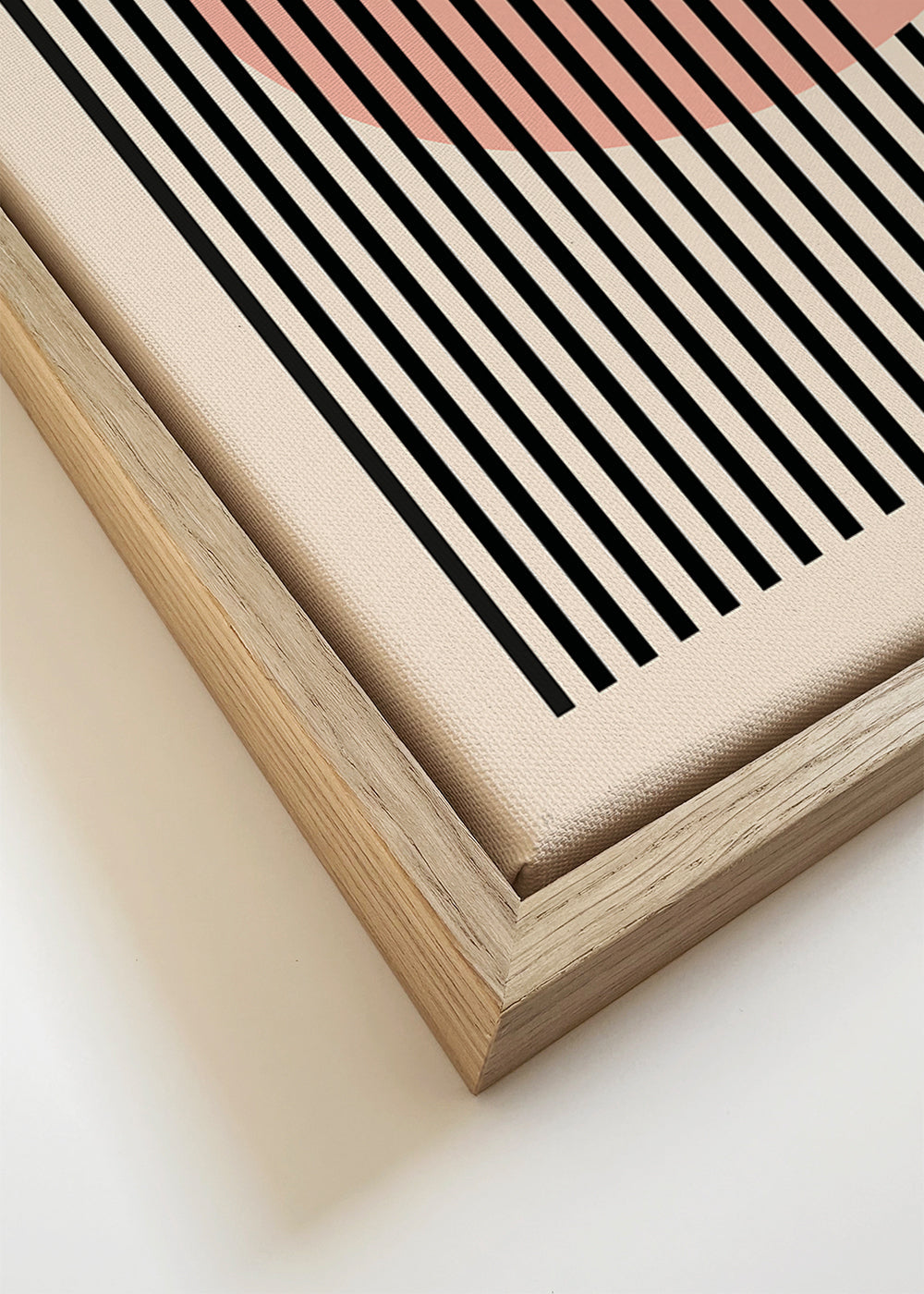 Quadro geométrico círculo rosa Bauhaus