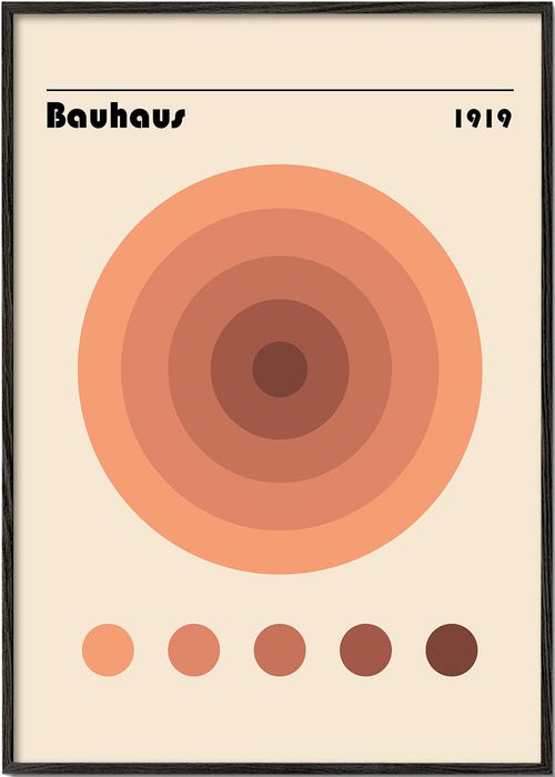 Quadro geométrico círculos Bauhaus