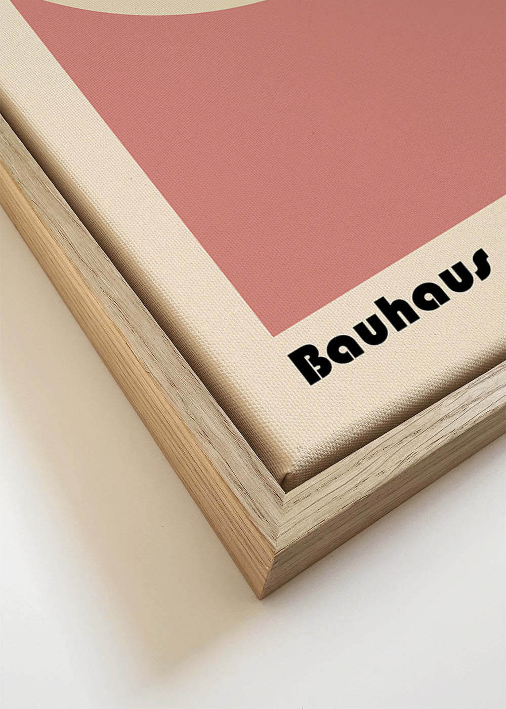 Poster geométrico Olho Bauhaus rosa
