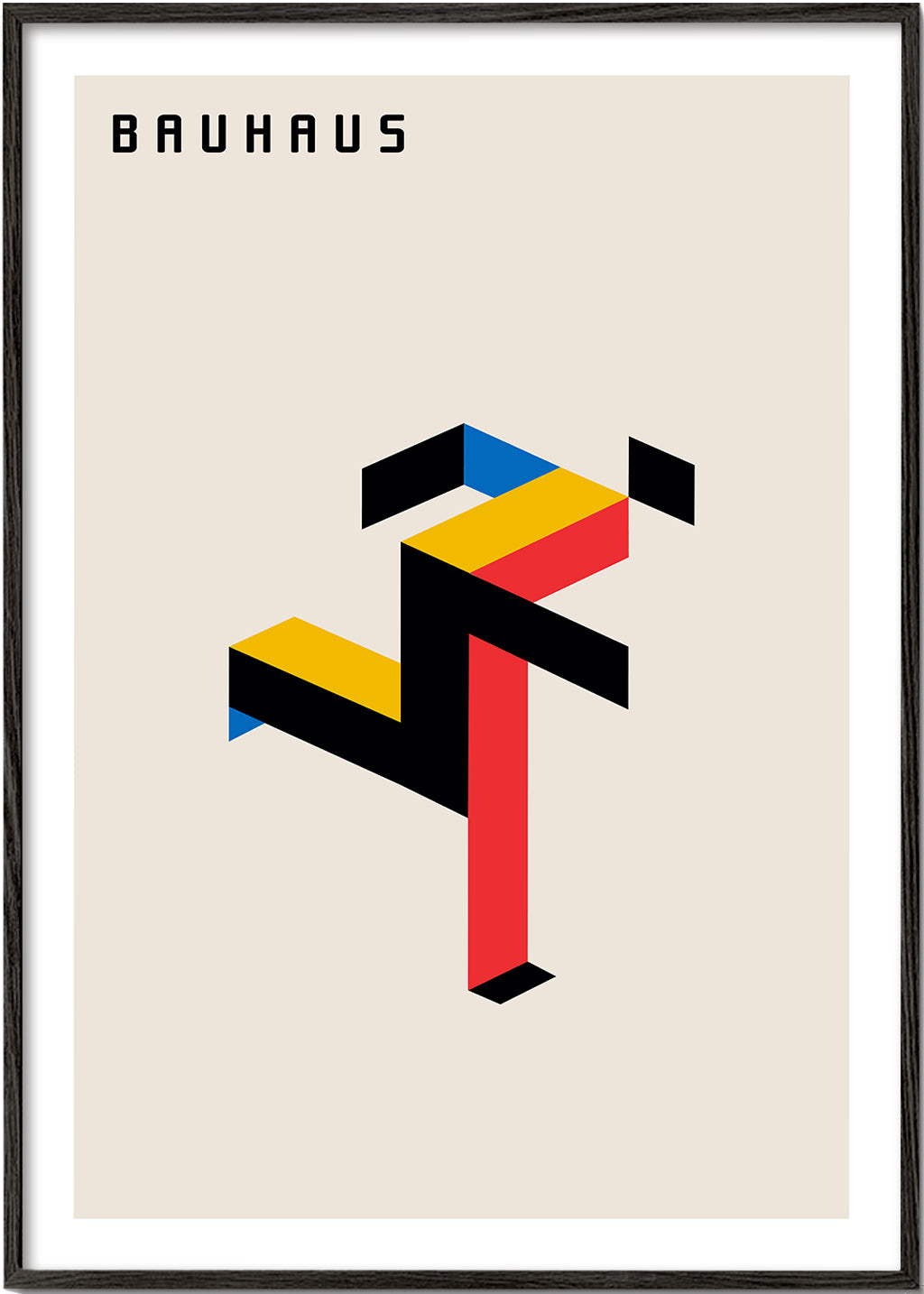 Poster geométrico Bauhaus isométrico