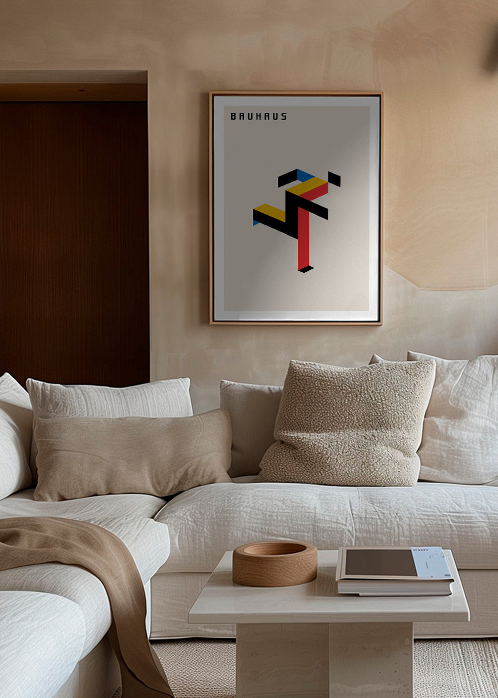 Poster geométrico Bauhaus isométrico