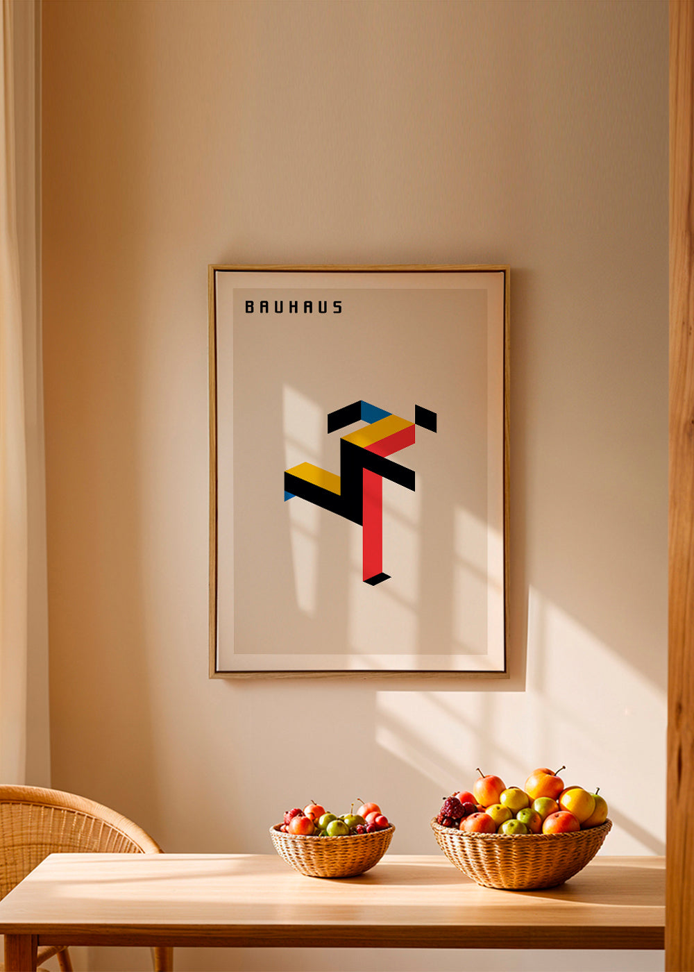 Poster geométrico Bauhaus isométrico