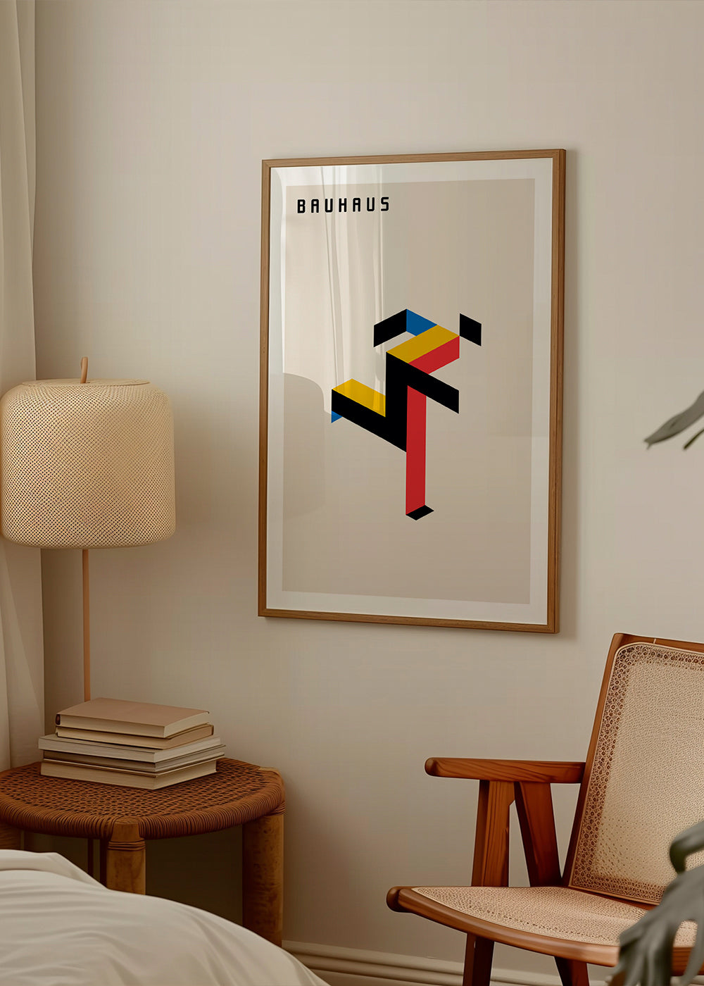 Poster geométrico Bauhaus isométrico