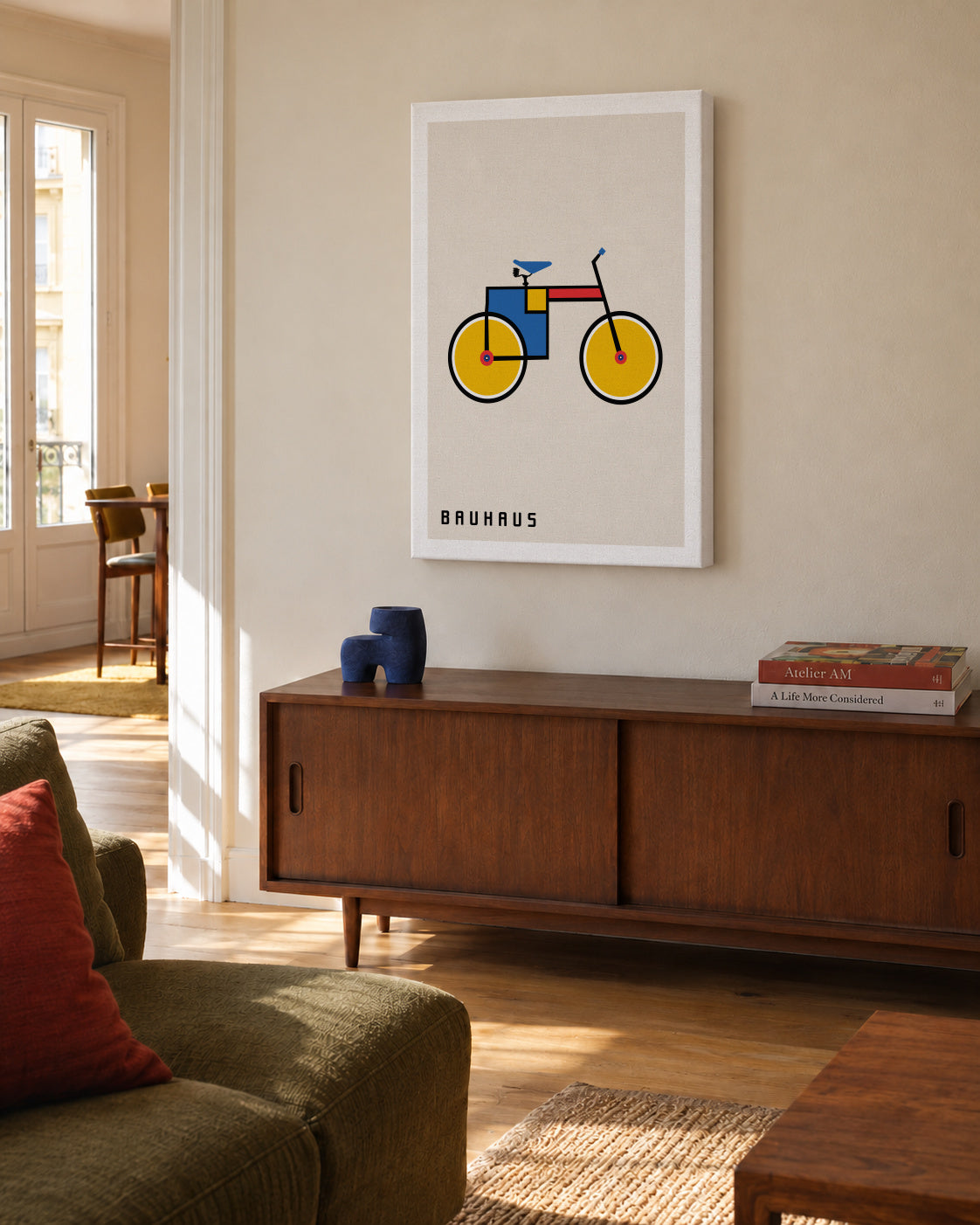 Bauhaus bicycle - Unframed canvas in an interior