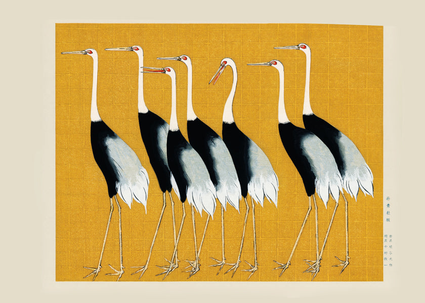 Quadro gruas japonesas vintage