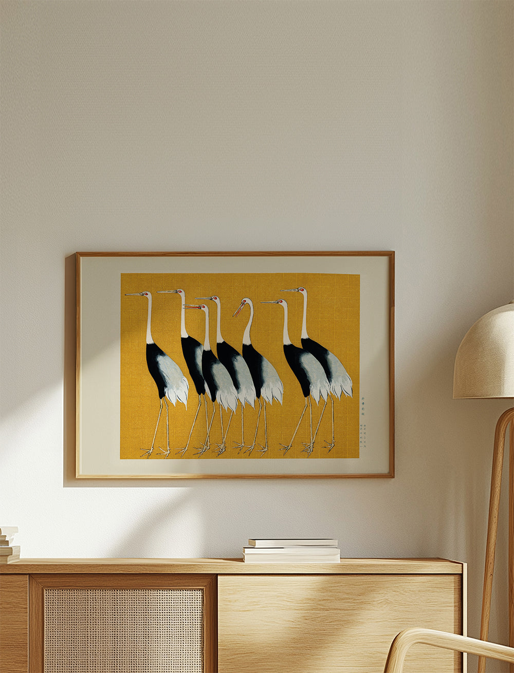 Quadro gruas japonesas vintage