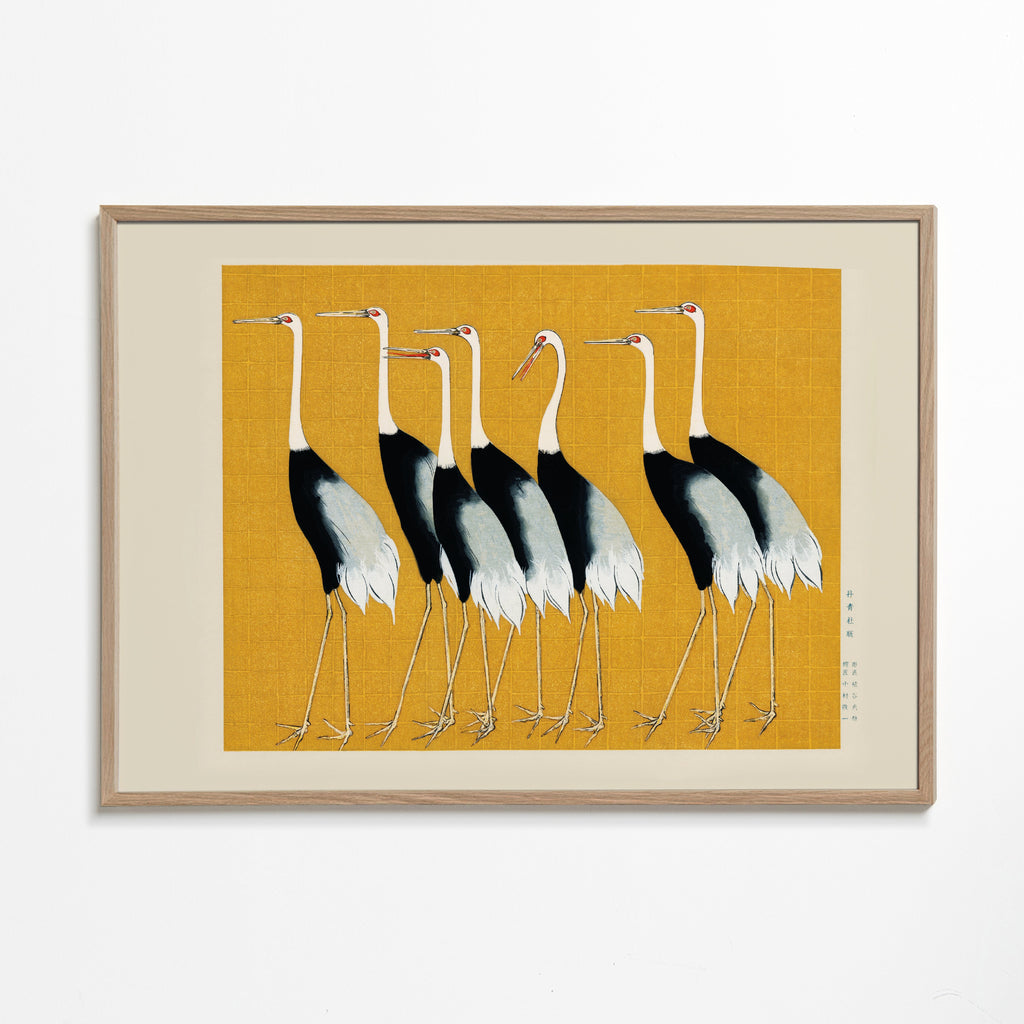 Quadro gruas japonesas vintage