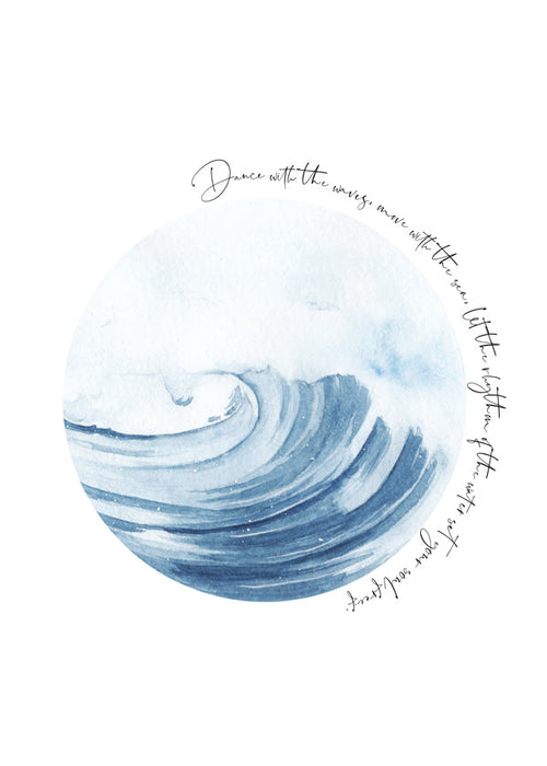 Ilustração: onda em aquarela circular