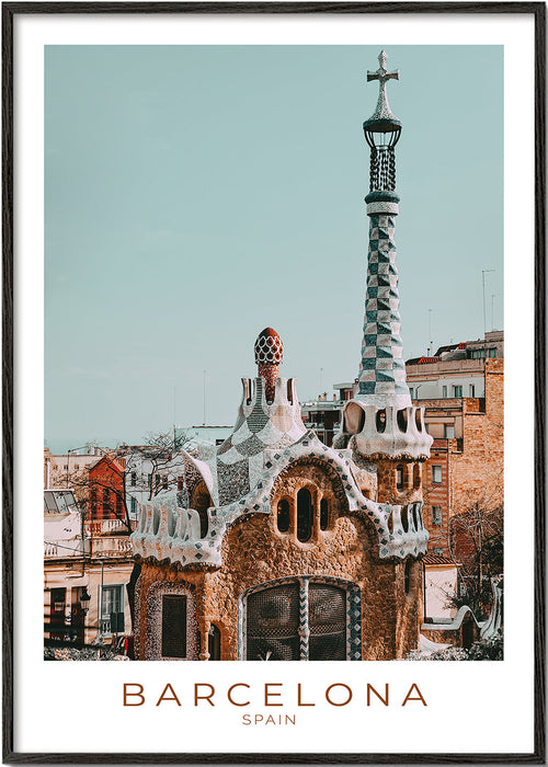 Quadro de viagem Barcelona: fachada modernista em destaque