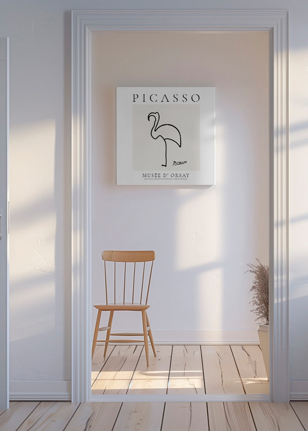 Pablo Picasso Animals Drawing Flamingo II