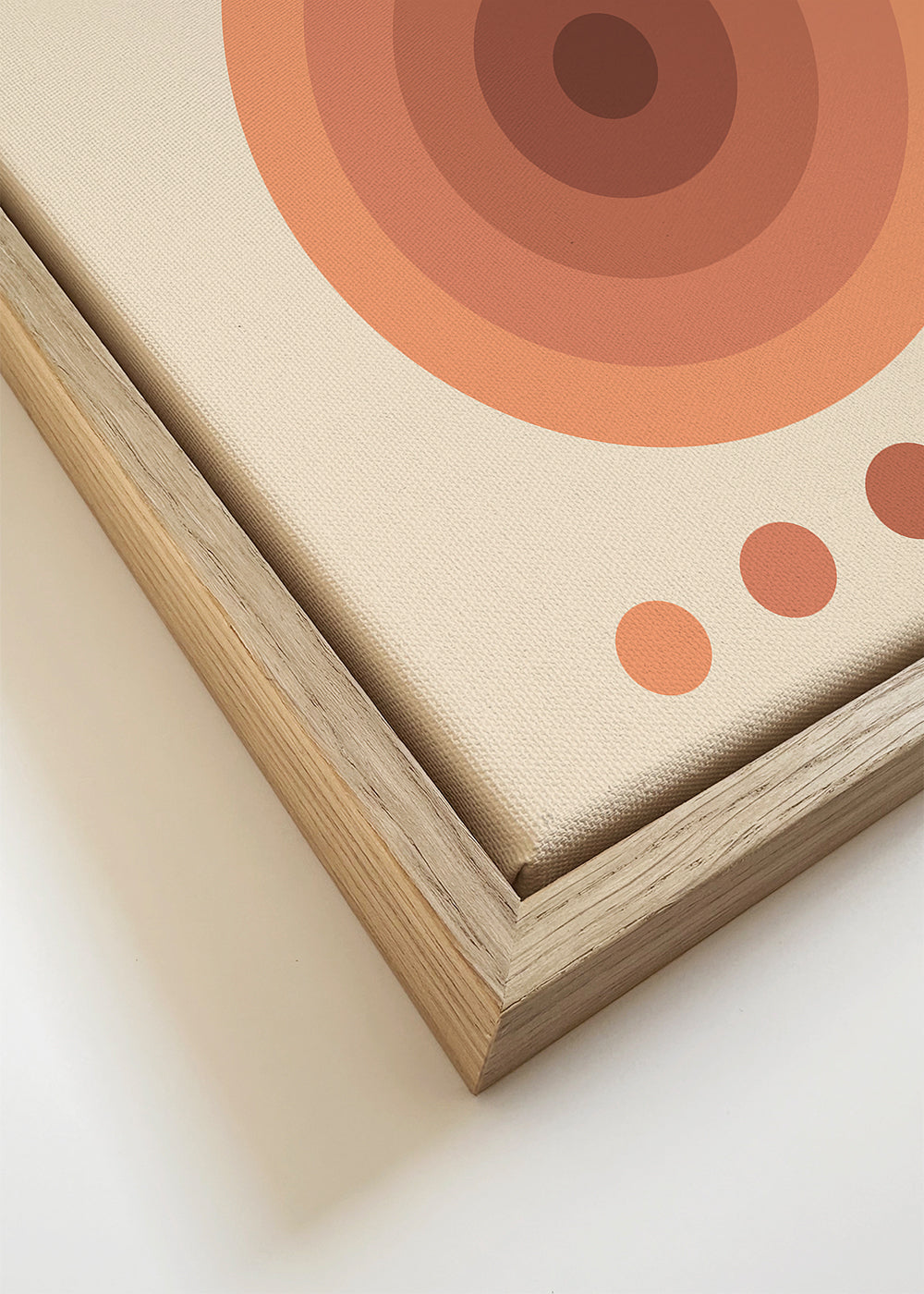 Quadro geométrico Bauhaus com círculos concêntricos