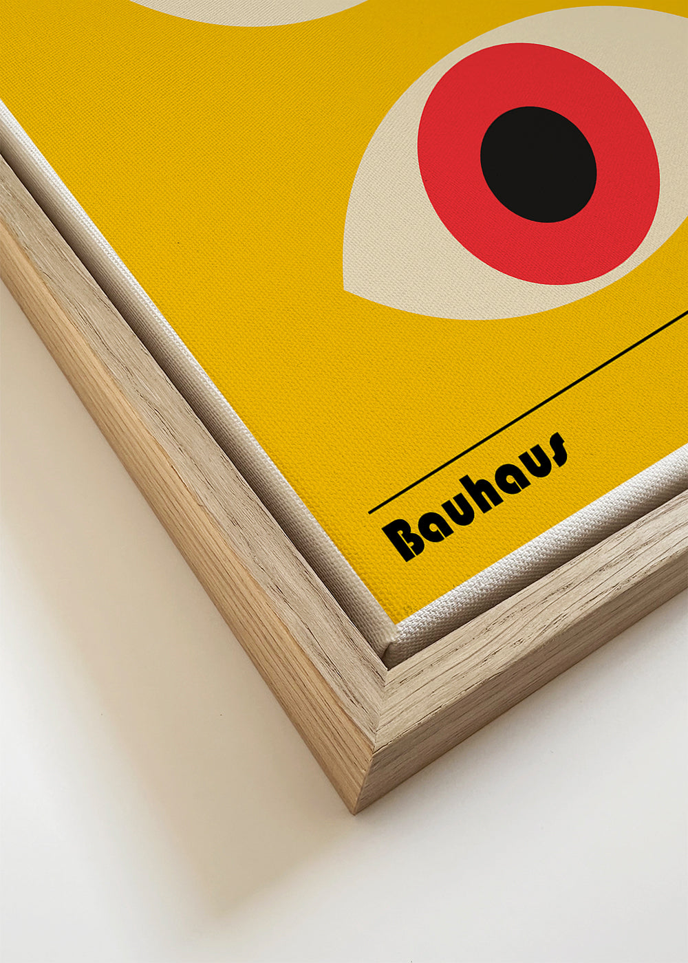 Quadro geométrico com olhos Bauhaus