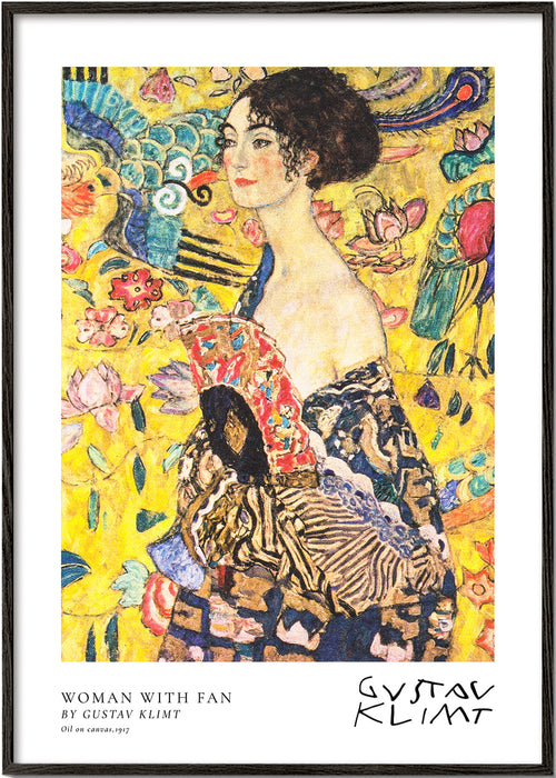 Quadro vintage mulher com leque