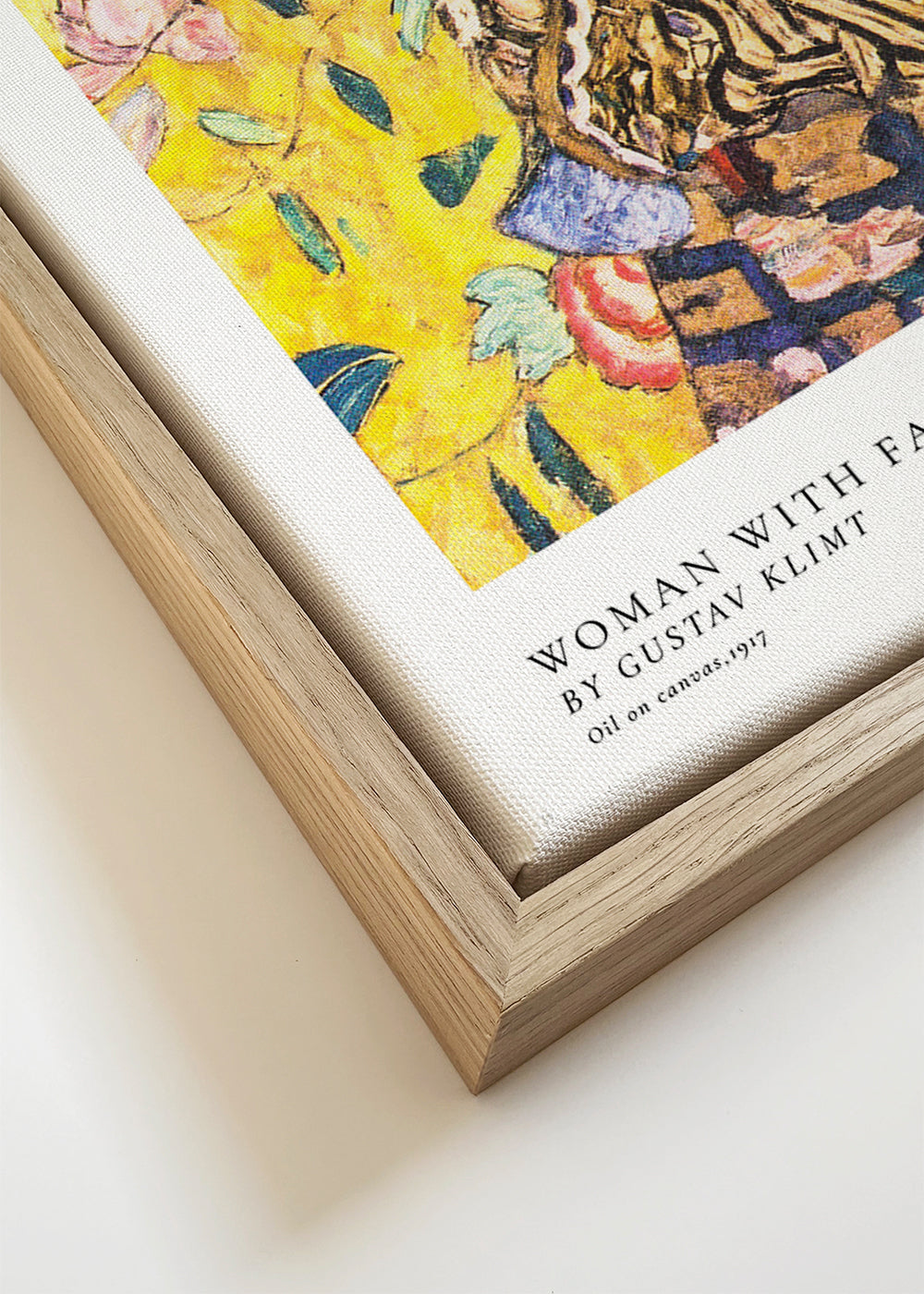 Quadro vintage mulher com leque