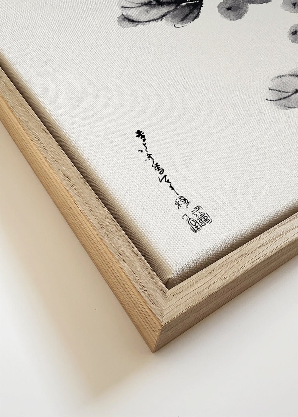 Estampa botânica Hokusai: ramo de bagas a tinta